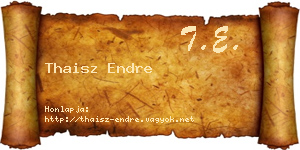 Thaisz Endre névjegykártya